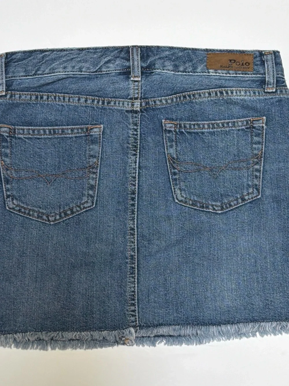 Ralph Lauren Girls Medium Wash Blue Denim Jean Skirt - Sz L